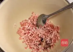 Illustration of how to make minced pork and three shredded spring cakes (mix the noodles yourself) 3