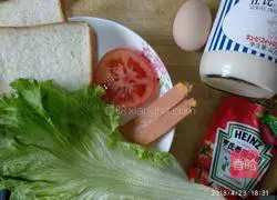 Illustration of homemade breakfast sandwich 1