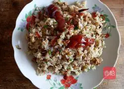 Illustration of how to make fried rice with minced meat and mushrooms 11