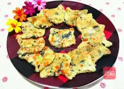 Illustration of how to make carrot and fungus egg cake 9