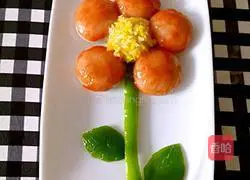 Illustration of how to make glutinous rice balls with five petals 4