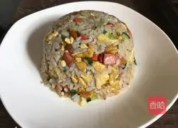 Illustration of home-style colorful fried rice 11