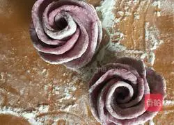 Illustration of how to make purple sweet potato and rose steamed buns 8