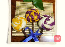 Illustration of two-color lollipop steamed buns 7