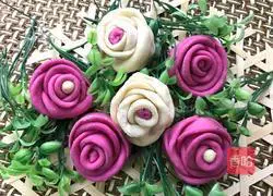 Illustration of how to make rose steamed buns 15