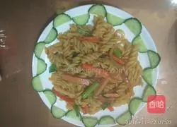 Illustration of spiral Italian fried noodles 8