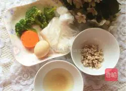 Illustration of how to make colorful vegetable cakes 1