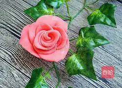 Red Illustration of how to make flower steamed buns 14