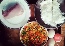 Illustration of how to make fried rice with mixed vegetables 1