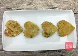 Illustration of how to make colorful vegetable bean dregs cake 8