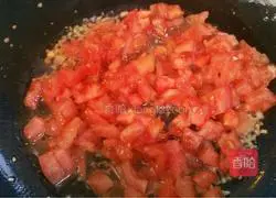 Illustration of how to make colorful dumplings with tomato sauce 2