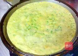 Illustration of how to make green onion egg pancake 6