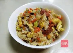 Illustration of how to cook sausage and rice 4