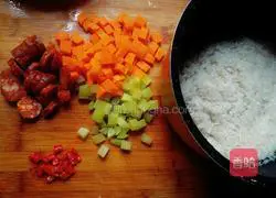 Stewed Sausage Illustration of how to make rice 2