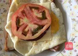 Illustration of how to make beef cheese sandwich 11