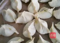 Leek meat filling Illustration of how to make dumplings 5