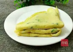 Illustration of how to make green onion egg pancake (spicy) 11