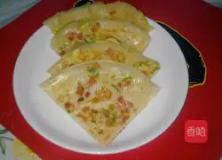 Illustration of how to make egg and green onion cake 1