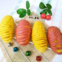 Two-color rugby steamed buns