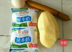 Illustration of how to make milk-flavored potato cakes 1