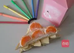 Illustration of how to make fruit sandwiches 16