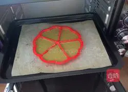 Illustration of how to make matcha red bean waffles 4