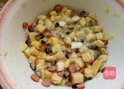 Illustration of how to make diced steamed buns and egg pancakes 2