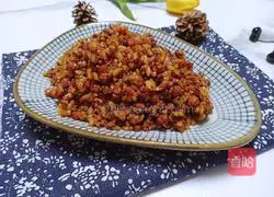 Illustration of how to make minced pork and ham fried rice 13