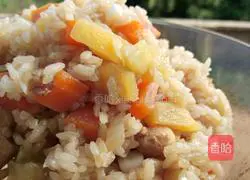 Illustration of how to make chicken and potato stuffed rice 7