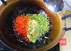 Three Color Fried Rice Recipe Illustration 3