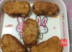 Illustration of how to make milk-flavored fried steamed bun slices 5