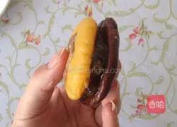 Illustration of making glutinous two-color sandwich cake 19