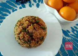 Illustration of how to make cowpea soy sauce fried rice 11