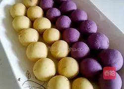 Illustration of making two-color glutinous rice balls 8