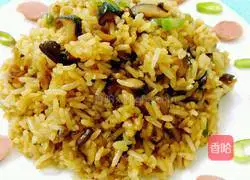 Mushroom Fried Rice Recipe Illustration 9