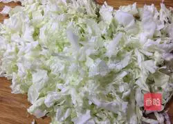 Illustration of how to make cabbage and pork dumplings 1