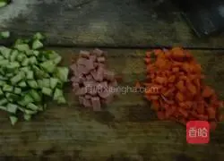 Illustration of how to make egg fried rice 2