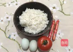 Illustration of how to make tomato and duck egg fried rice 2