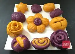 Illustration of how to make colorful steamed buns 22