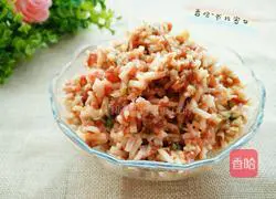 Illustration of how to make lotus root meat dumpling stuffing 15