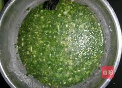 Illustration of how to make leek egg cake 3