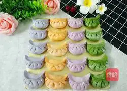 Illustration of how to make colorful dumplings 1