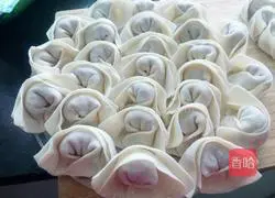 Illustration of how to make shrimp and fresh meat wontons 4