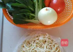 Illustration of how to make fried noodles 1