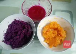 Illustration of how to make sweet wine colored glutinous rice balls 6