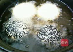 Red bean filling sesame pancake recipe 11