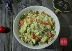 Illustration of how to make egg fried rice 8