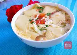 Illustration of how to make tomato and egg pancakes 13