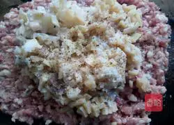 Illustration of how to make squid steamed meatloaf 6