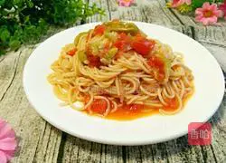 Illustration of how to make tomato fried noodles 12